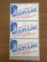 3x MULTI-LAC alte Schweizer Werbeaufkleber Kälberzucht