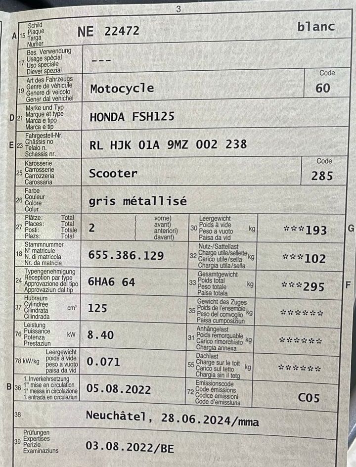 Scooters: Honda SH 125 – Gebraucht aus Boudry von fac_5fjq 4