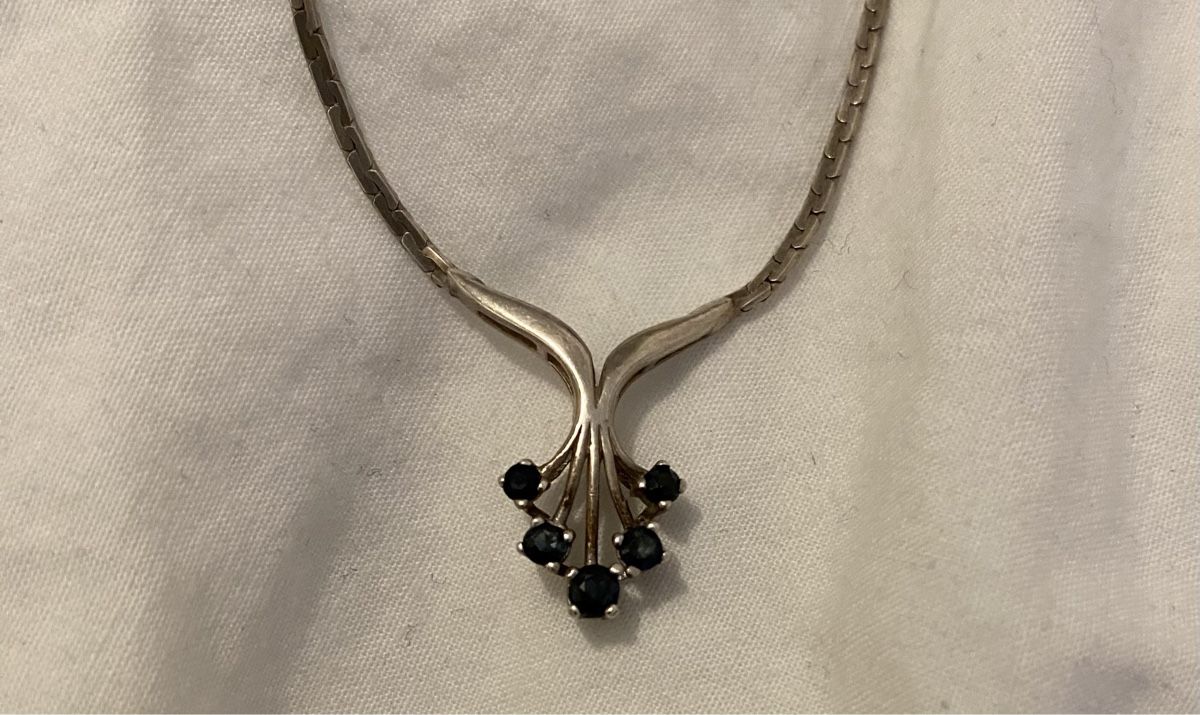 Catenine: Vintage Silber Kette 925 mit echte Steine – Usato da Pfungen venduto da Sheki56