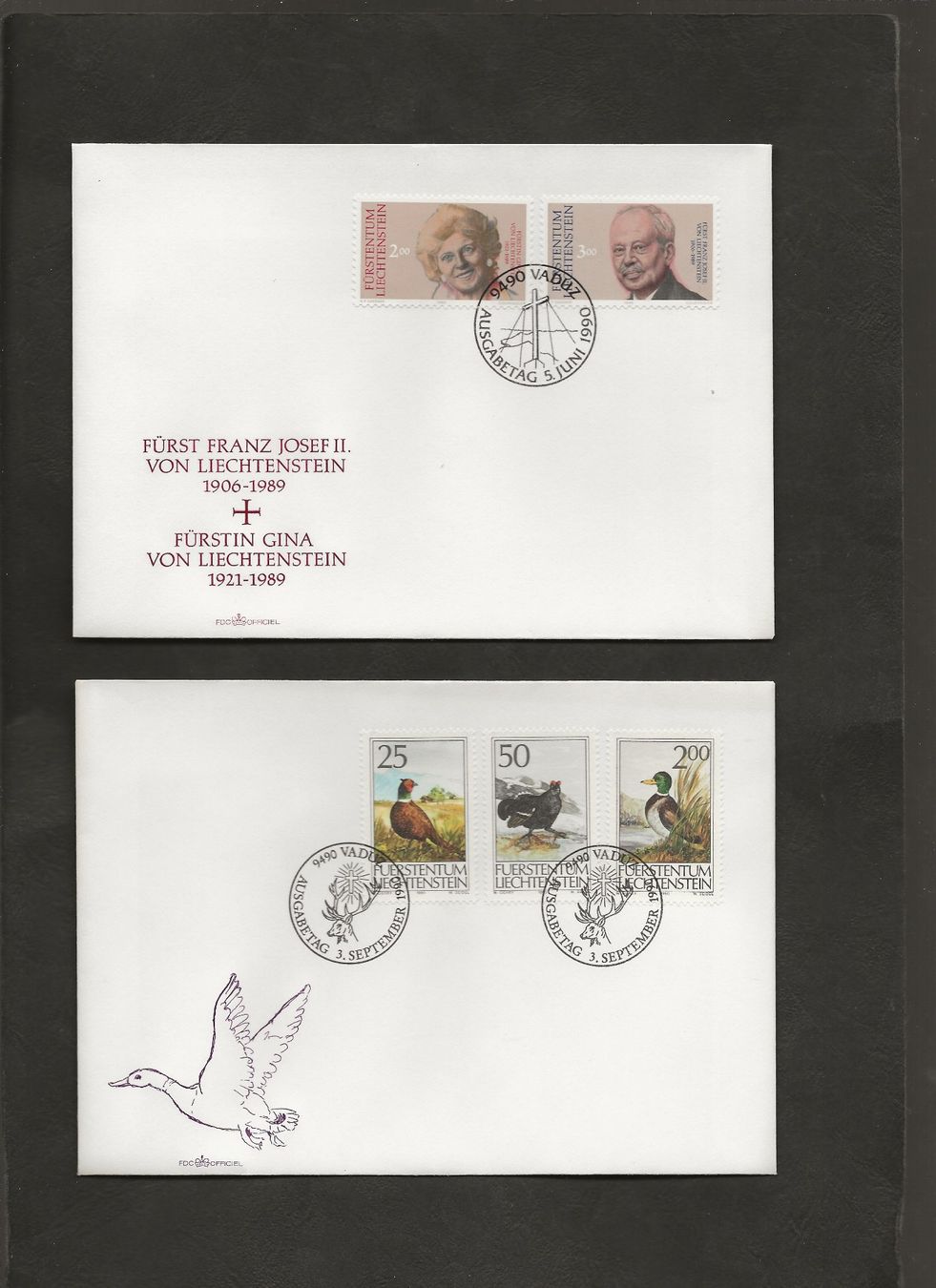 Tutti i francobolli: 16 FDC Liechtenstein 1989 bis 1991 – Usato da Au ZH venduto da xelagreb01 5