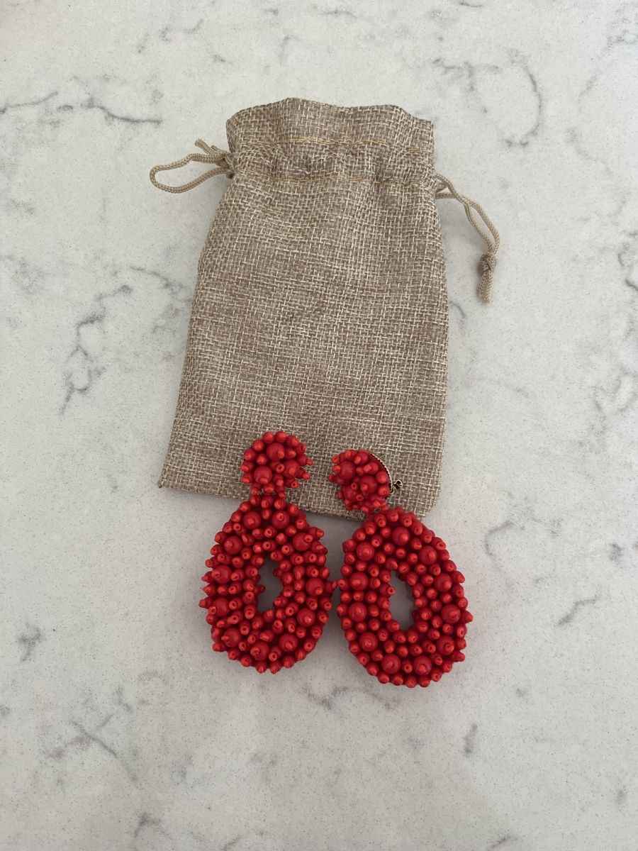 Orecchini pendenti & Orecchini a lobo: Statement earrings, new, red color, summer must have! – Nuovo (secondo la descrizione) da Mies venduto da nic_yk5d 2