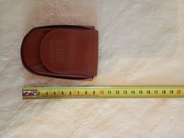 Leder Etui Hugo BOSS Carrera, 9.5 x 7.5 cm, Klettverschluss