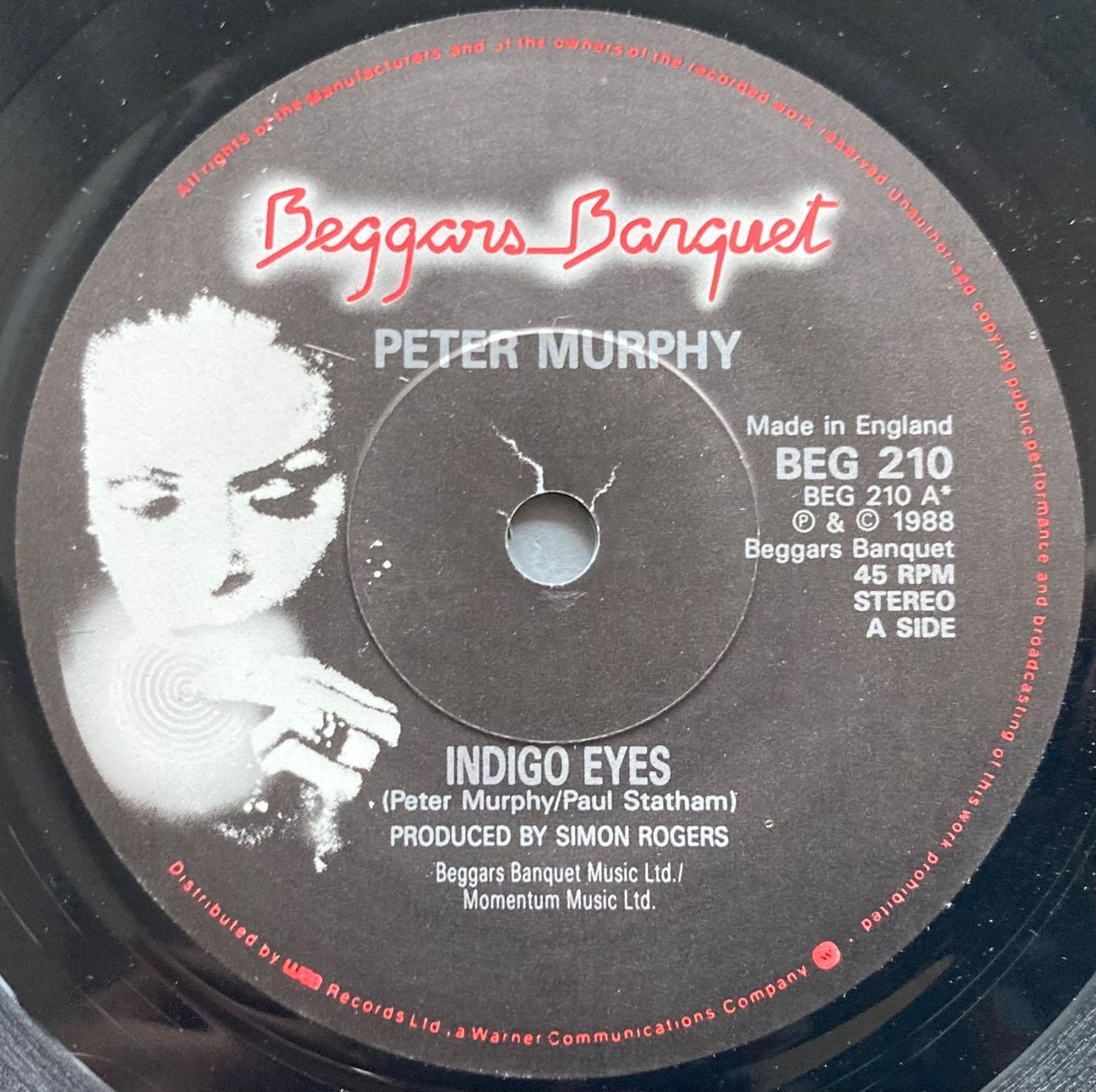 Schallplatten: PETER MURPHY - INDIGO EYES – Gebraucht aus Poliez-Pittet von Newtown-Records 5