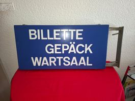 Emailschild"Billette Gepäck Wartsaal" Bahnhof Frauenfeld