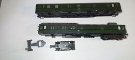 2Stk Liliput H0 1:87 DB Gepäckwagen für Bastler