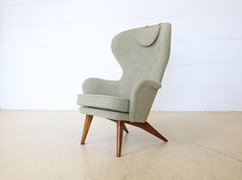 Siesta Lounge Chair von Carl-Gustaf Hiort | Salbeigrün