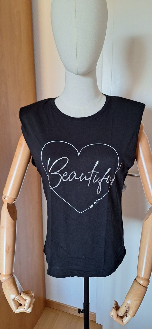 Morgan T-shirt: Morgan, t-shirt noir – Nuovo (secondo la descrizione) da Lussery-Villars venduto da pousinete02
