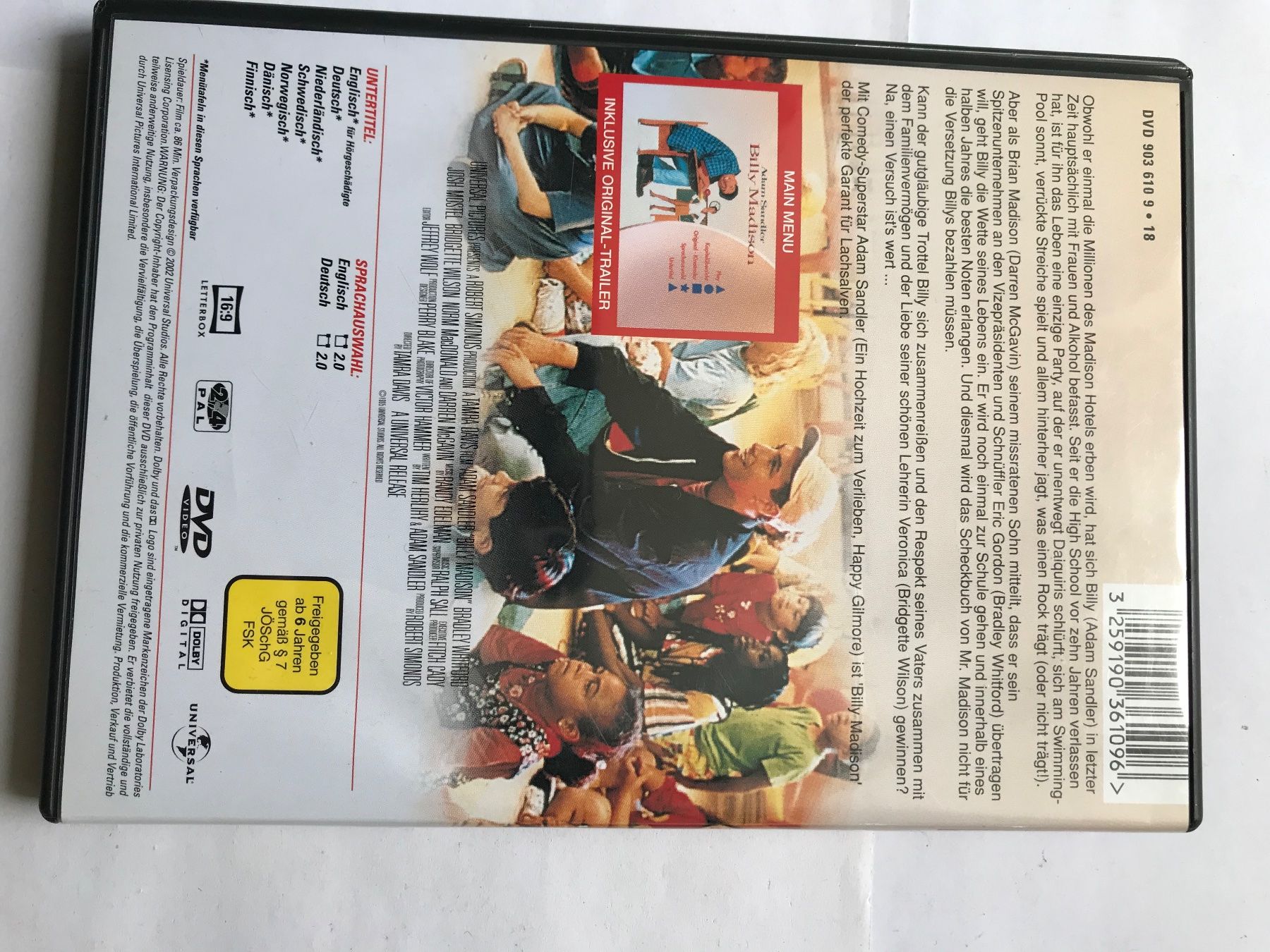 Tutti i DVDs: dvd, „Billy Madison“ – Usato da liestal venduto da makai05 1