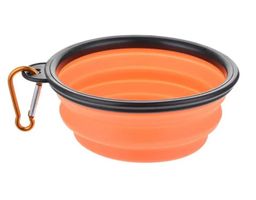 Hunde Napf für unterwegs orange
