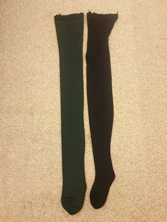Collants, 38, noir 20Den, vert olive 50Den, comme neufs