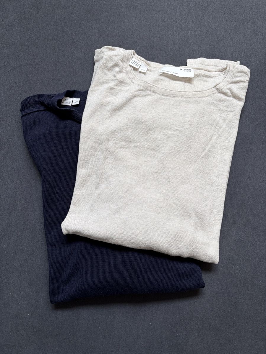 Selected Maglioni & Felpe: 2x SELECTED HOMME Feinstrick-Pullover – Gr. M – Usato da Rickenbach BL venduto da BrickDealer 1