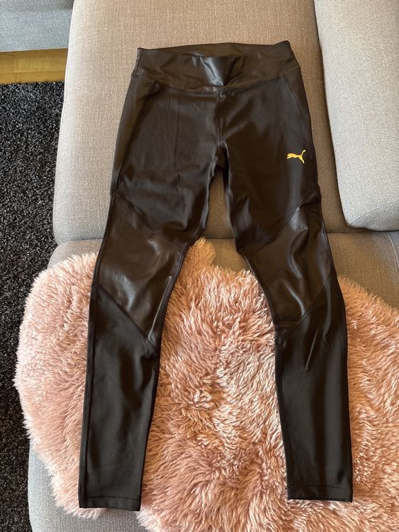 Puma X Pamela Reif Leggings Schwarz/Gold, Grösse M (Neu (gemäss