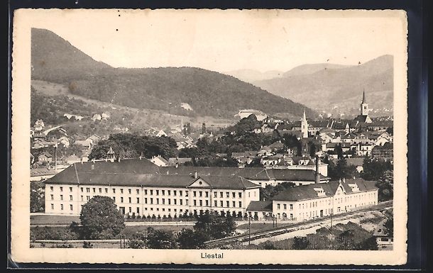 Ansichtskarten: AK Liestal, Teilansicht mit Bergen – Gebraucht aus Berlin von bartko-reher