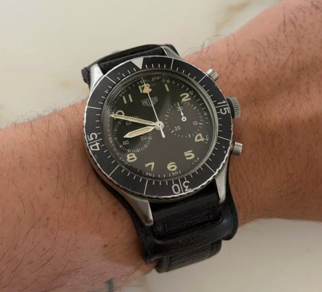 Tag Heuer Orologi: Heuer Bundeswehr Flyback - Ref 1550 – Usato da Zürich venduto da brothersinwatches 4