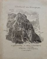 Carl Moos (1878-1959), Tuschzeichnung, Totenkirchl, DE