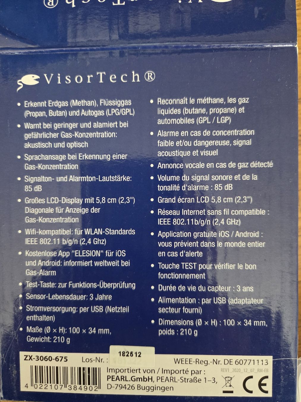 Messen: VisorTech WLAN-Multi-Gasmelder – Gebraucht aus Zürich von Shiva79 2