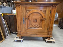 antiker Intarsien Barock Holz Schrank Kommode