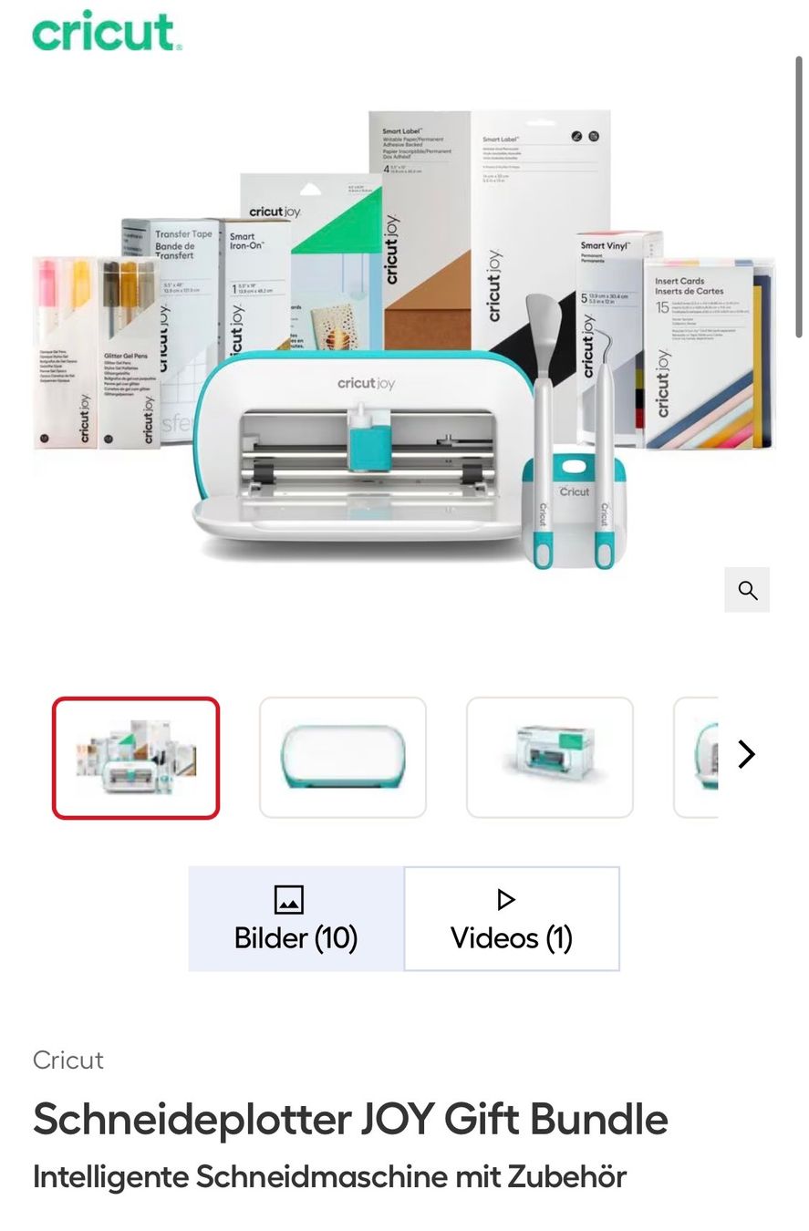 Cricut Kit bricolage: Cricut Joy Schneideplotter - Komplett mit Zubehör! Gift – Nuovo (secondo la descrizione) da Hochwald venduto da _biene_ 9