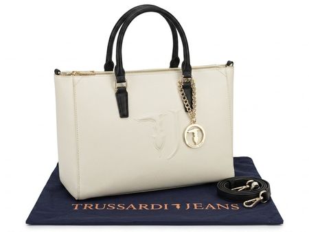 Trussardi Jeans Handtasche Weiss guter Zustand