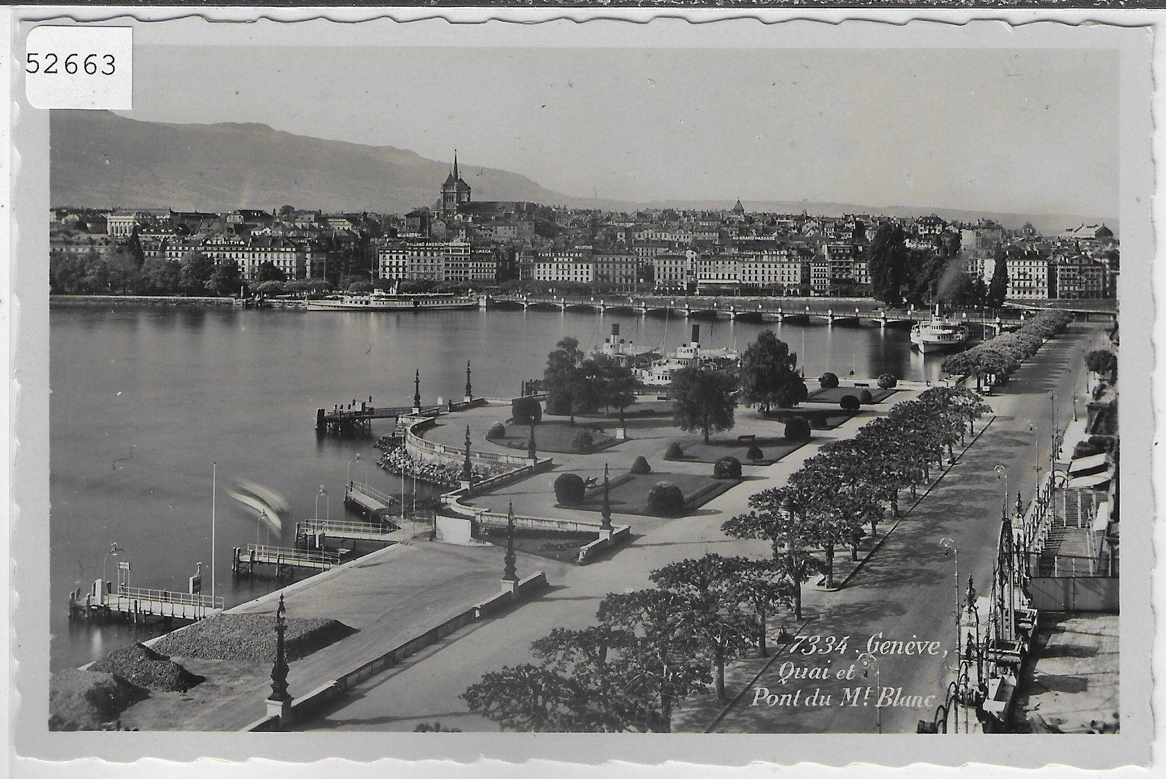 Cartoline postali: Geneve - Quai et Pont du Mt. Blanc – Usato da Ettingen venduto da Kartenplanet