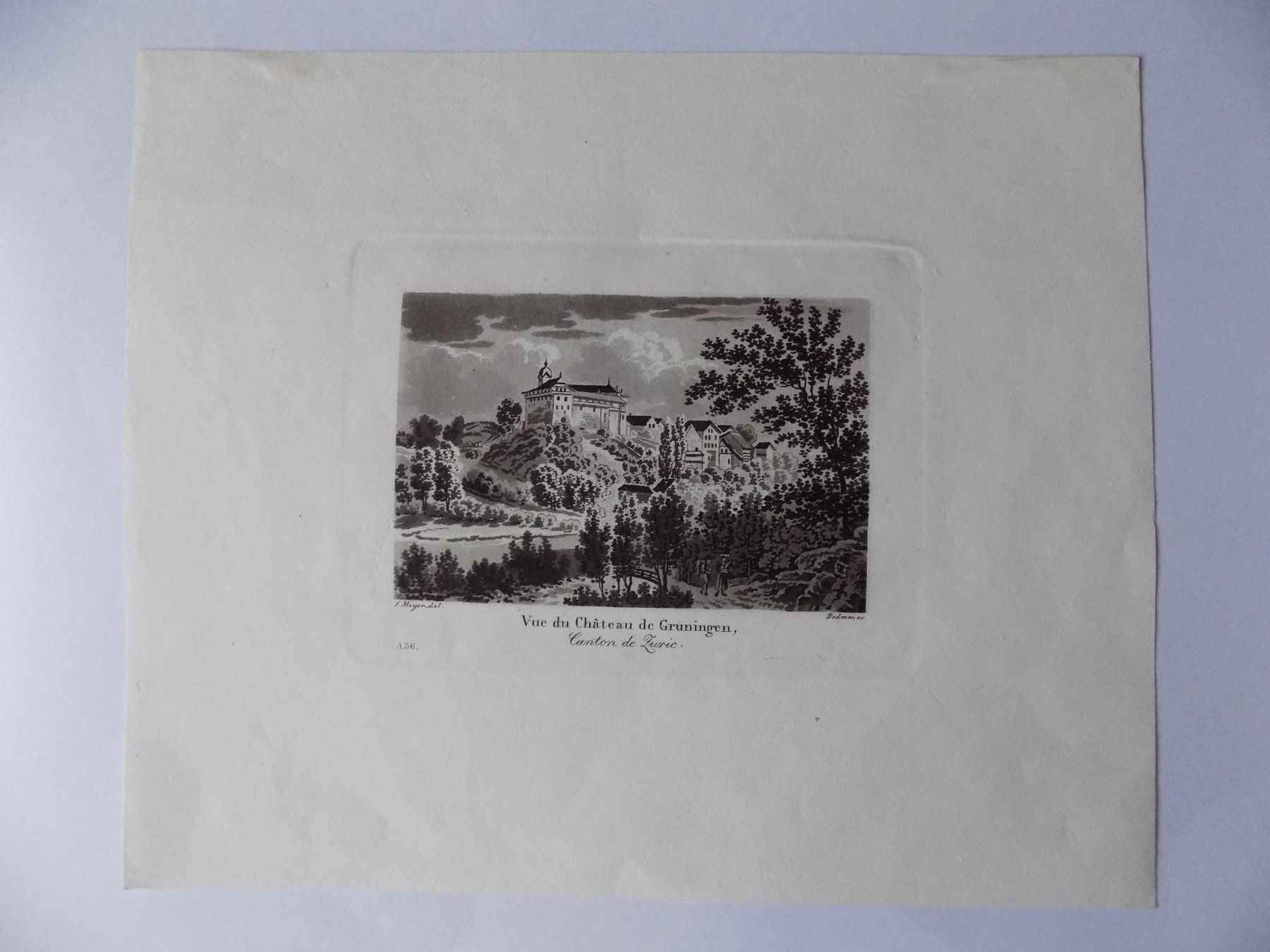 Gravures: Chateau Gruningen Aquatinta – D'occasion à Risch par Antikfee