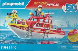 PLAYMOBIL ACTION HEROES 7I598 BARCA DEI POMPIERI  new