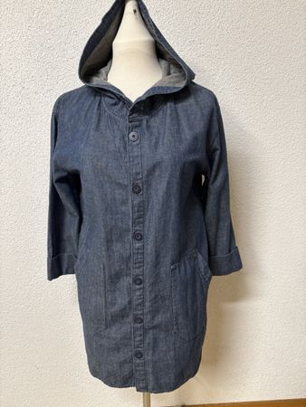 Neue Nile Jeans Jacke Kurzmantel mit Kapuze, Gr