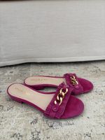 NEW - Evaluna Leather Suede Pink Slippers NP: 180.-