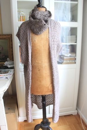 Weste und Schall - vintage, handgemacht