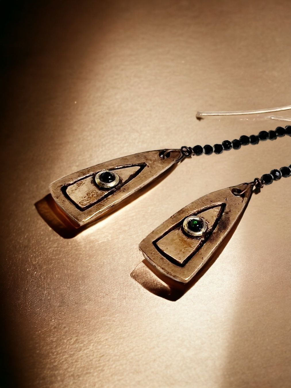 Boucles d'oreille: Ohrhänger. Bronze, schwarzer Opal & Turmalin – Neuf avec emballage d'origine à Aarau par Schmuckhoehle_MD 7