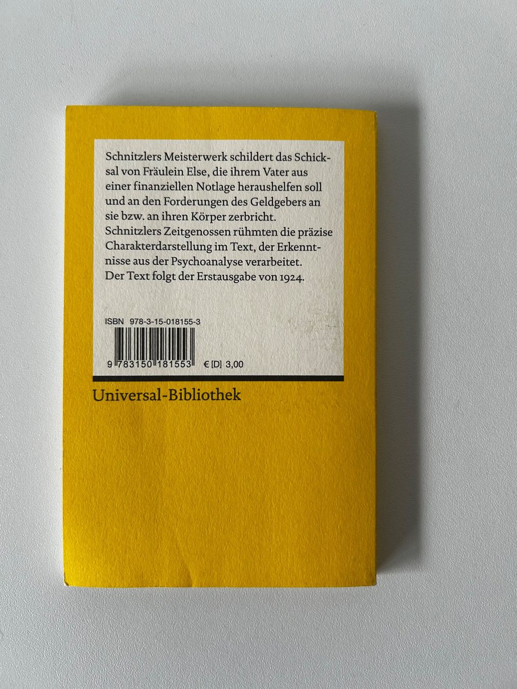 Libri: Arthur Schnitzler Fräulein Else – Usato da Zürich venduto da fritzbachmann 1