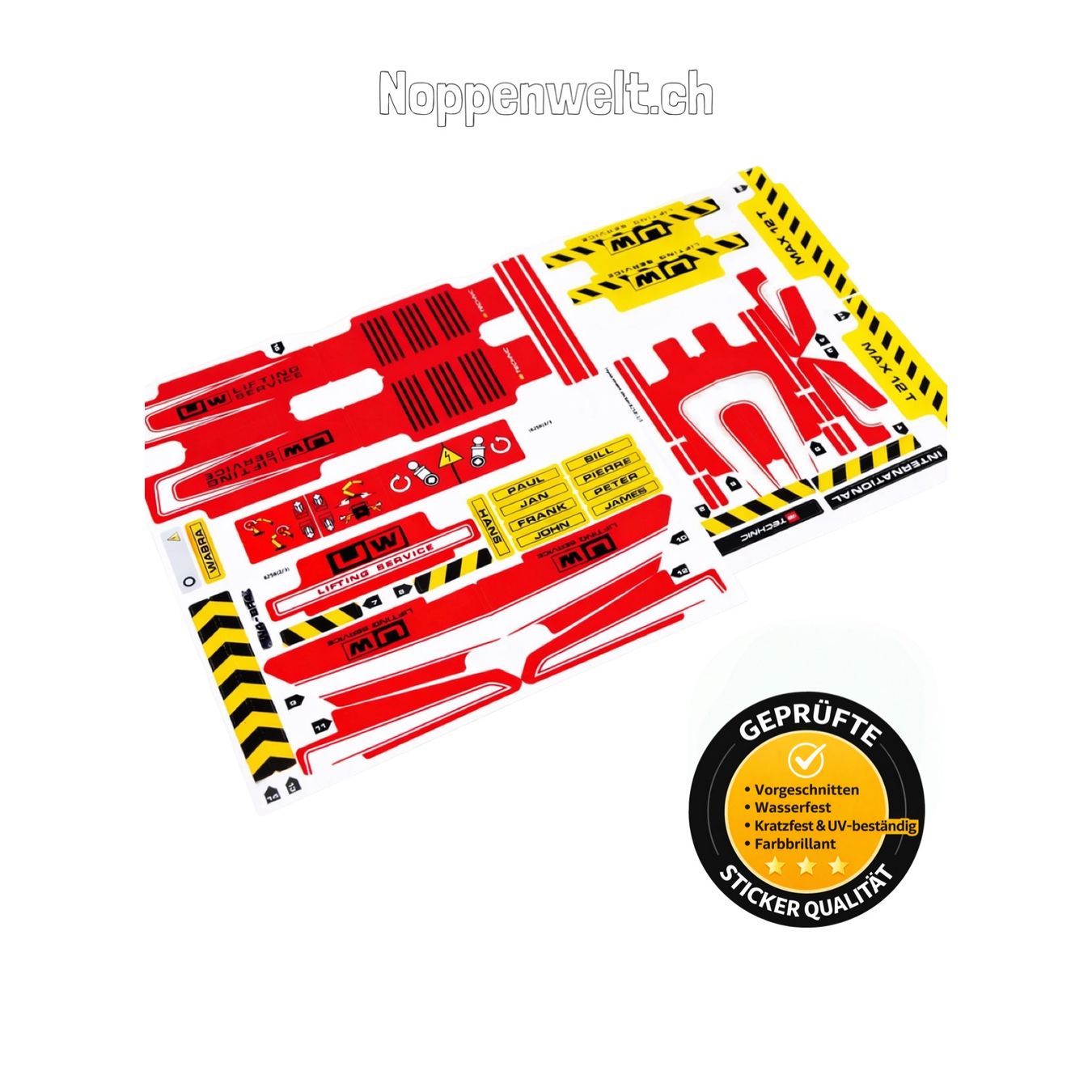 Aufkleber: Lego Technik 8258 Sticker Satz – Neu und originalverpackt aus Schwenden von Noppenwelt.ch