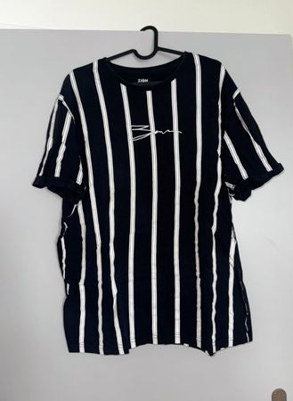 ZIGN T-Shirt mit Streifen Schwarz/Weiss