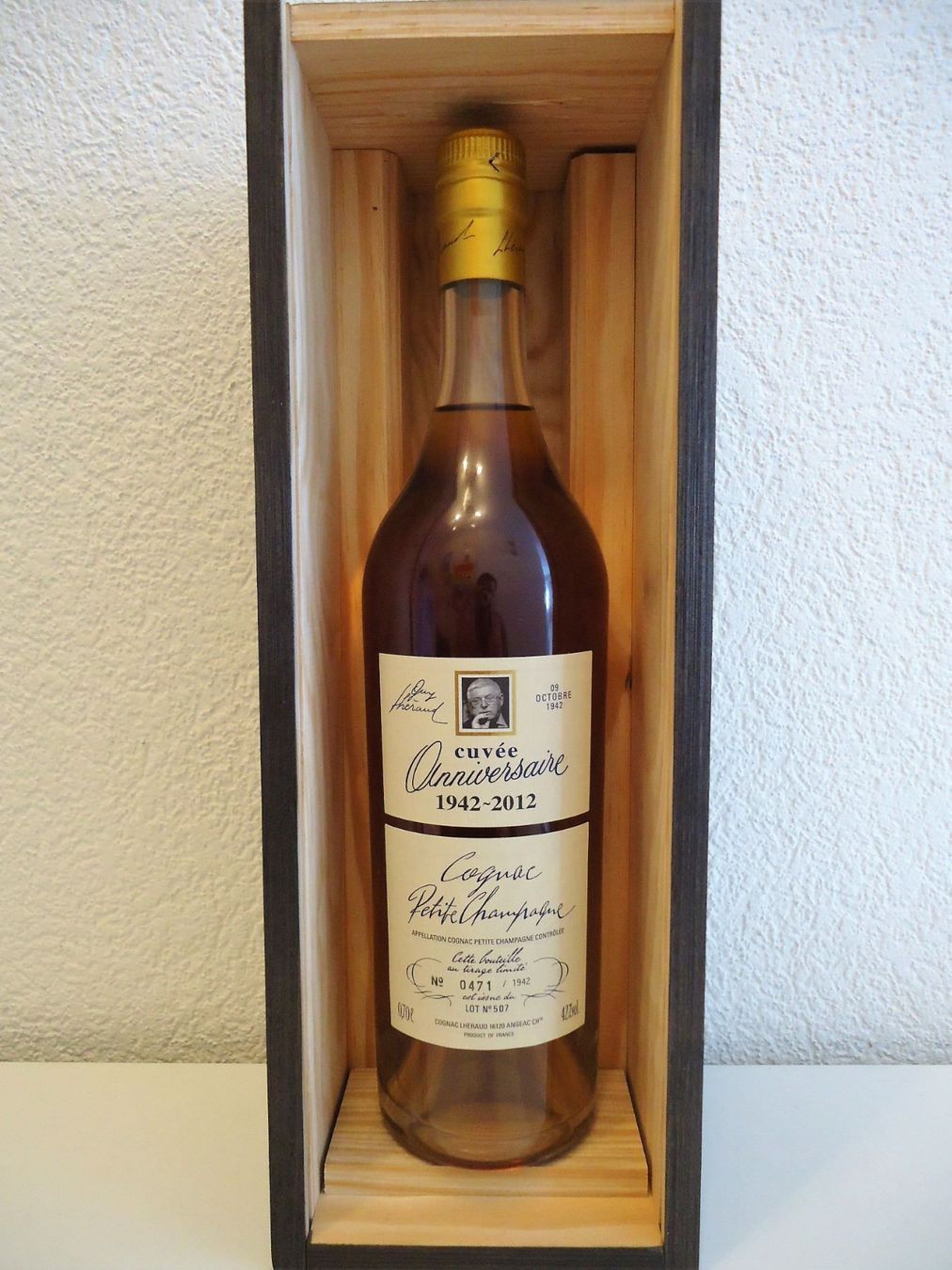 Bevande alcoliche: Lheraud Cognac Petit Champagne 1942-2012 – Nuovo e nell'imballaggio originale da Elsau venduto da Rumsammler 1