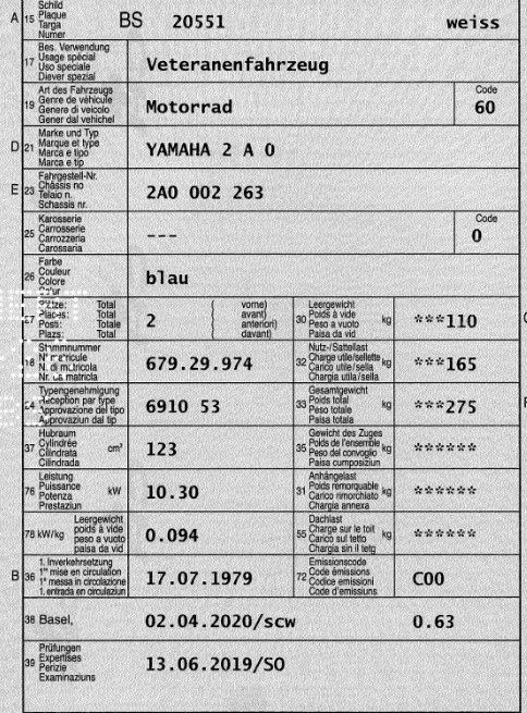 Yamaha Strasse: Yamaha RD125 2AO Veteran – Gebraucht aus Basel von RueschMotorColl 4