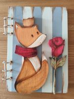 Handgemachtes Holz-Notizbuch „Der kleine Prinz“ 