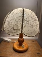 Vintage Holz Lampe, Tischlampe, Nachttischlampe,