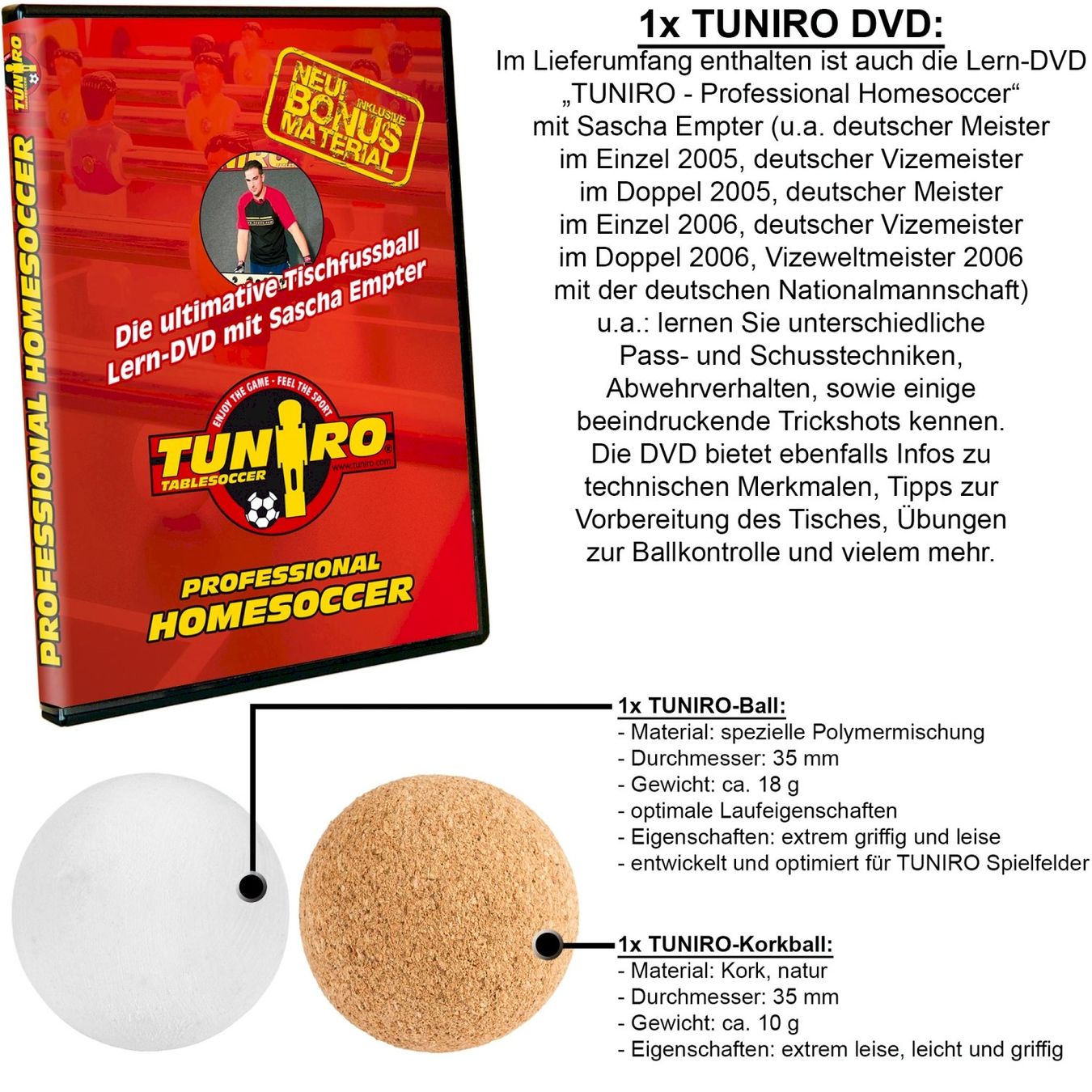 Giochi: TUNIRO Tischkicker BASIC Schwarz – Nuovo e nell'imballaggio originale da Bottighofen venduto da zaap 7