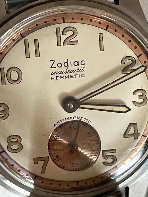 Seltene Zodiac Incasécurit Hermetic Armbanduhr, SBB Geschenk (Gebraucht ...