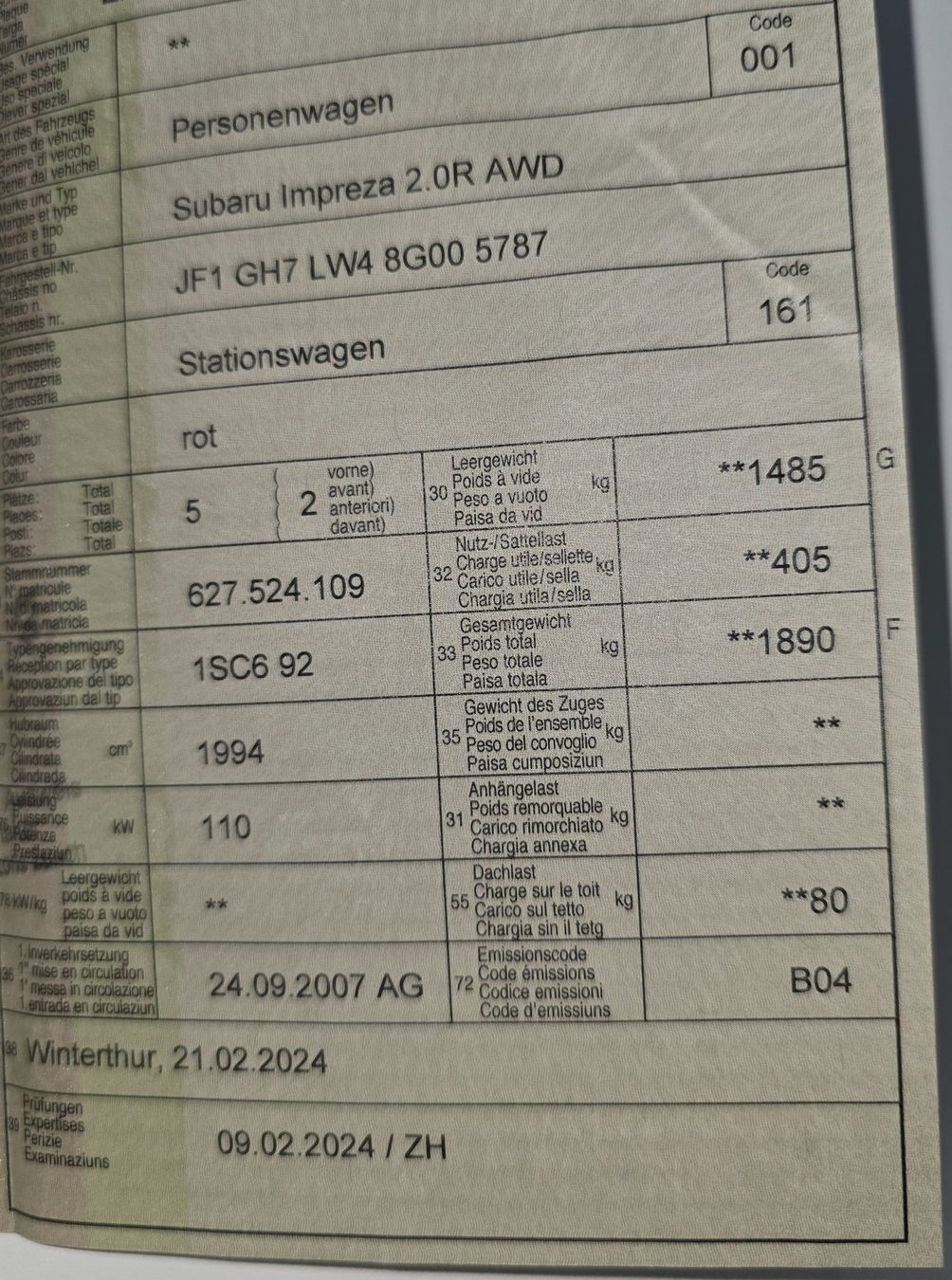 Subaru Autos: Subaru Impreza 2.0 R AWD – D'occasion à Goldach par CityGOAuktion 9