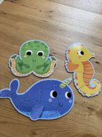 Djeco Primo Puzzle 3er Set Meeresbewohner guter Zustand