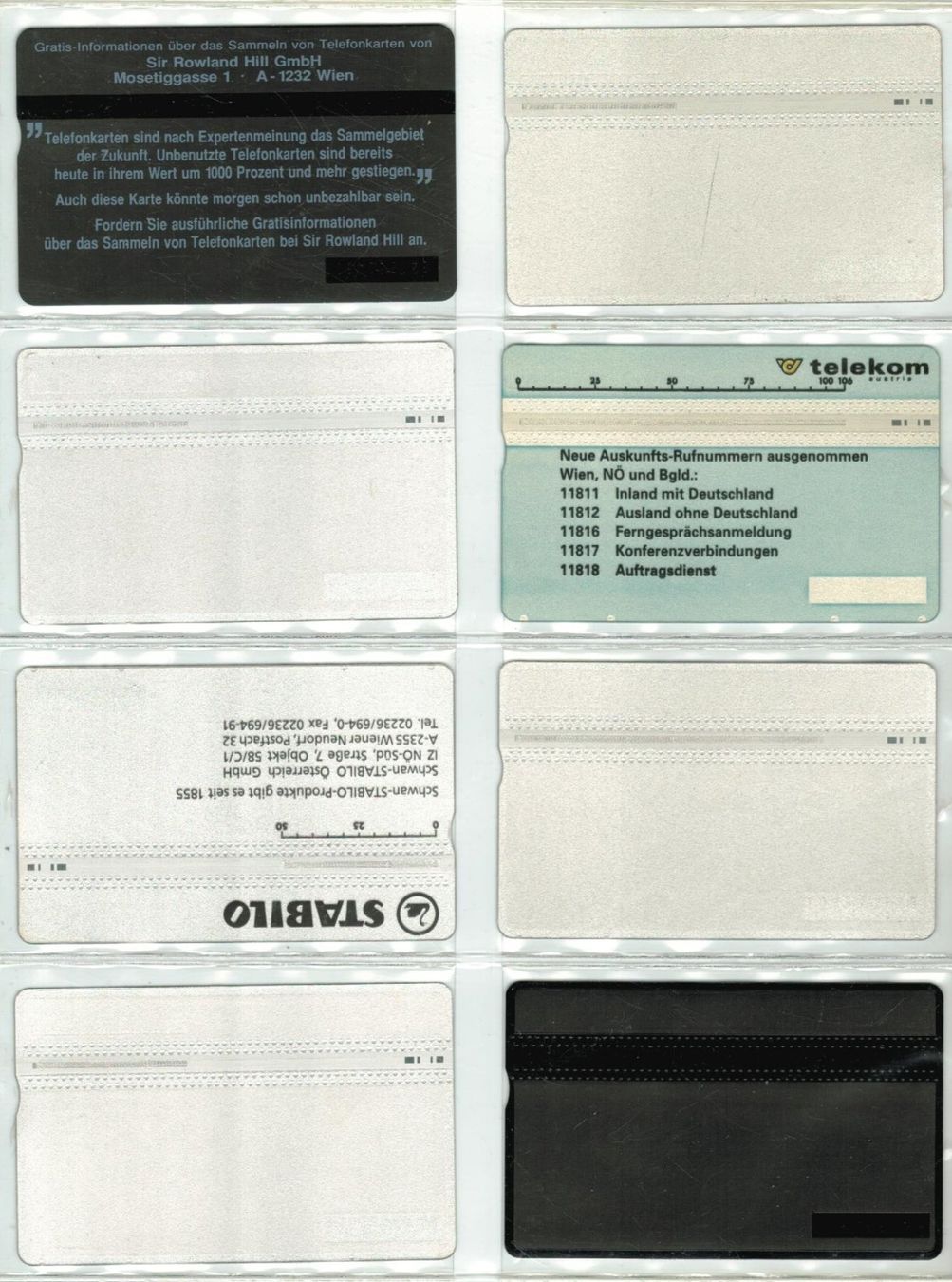 Cartes de téléphone: 8 Telefonkarten Österreich – D'occasion à Zürich par Tolima194 1