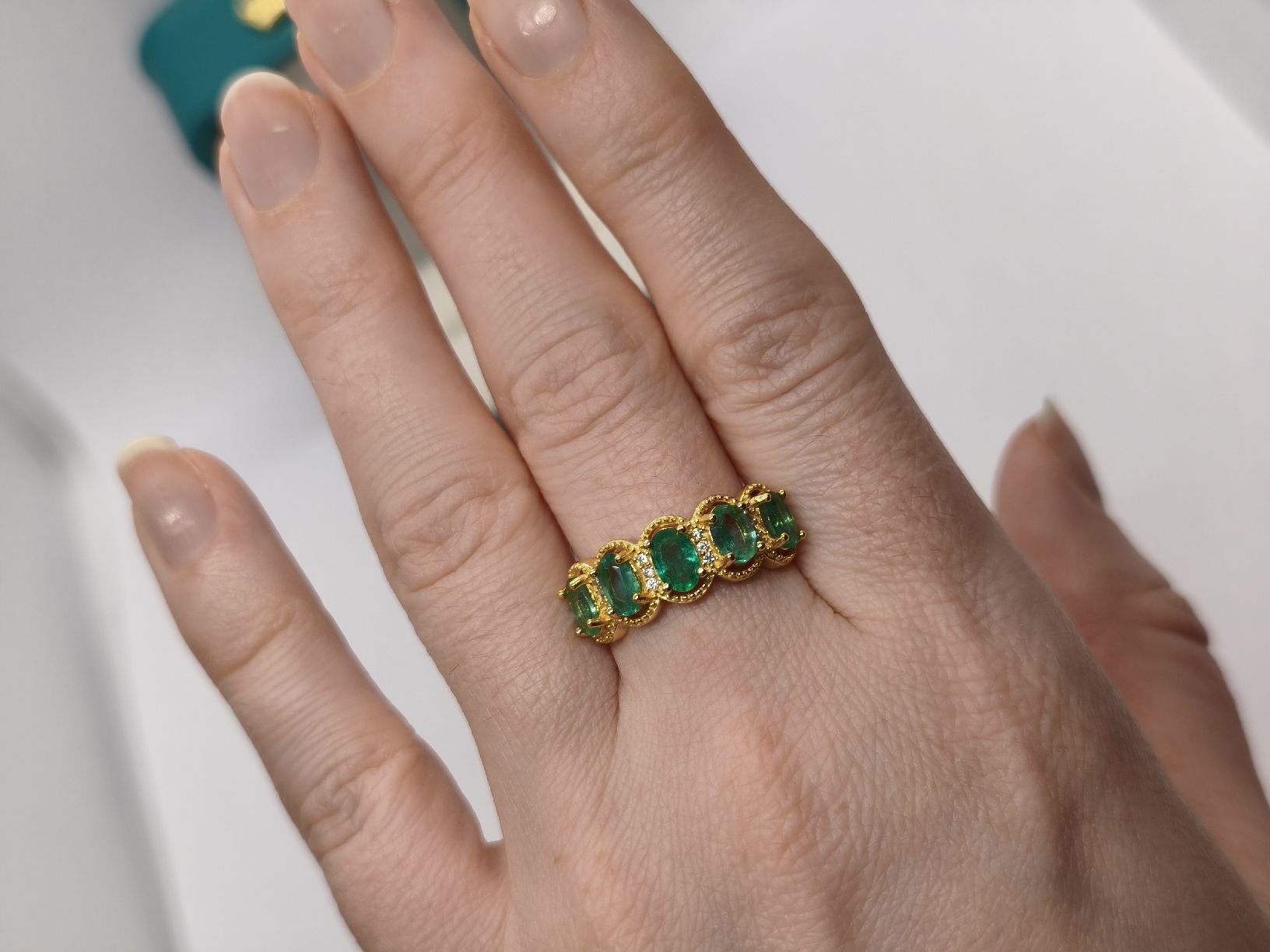 Anelli: Smaragd Ring Silber 925, Gr verstellbar - Exklusiv – Nuovo (secondo la descrizione) da St. Gallen venduto da GIULESGG 3