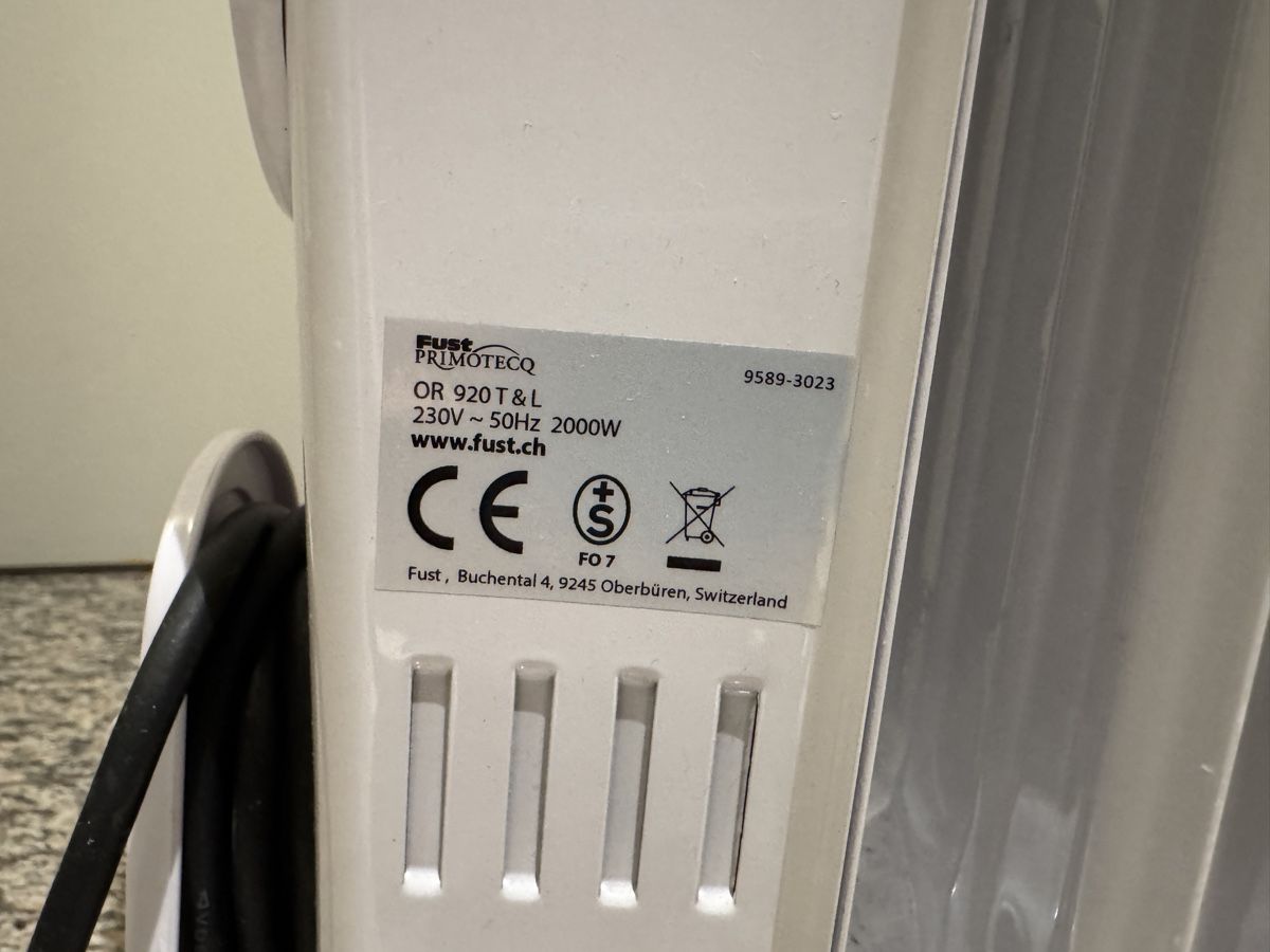 Primotecq Radiatori: Oelradiator mit integriertem Heizlüfter – Usato da Therwil venduto da Rob_85 2