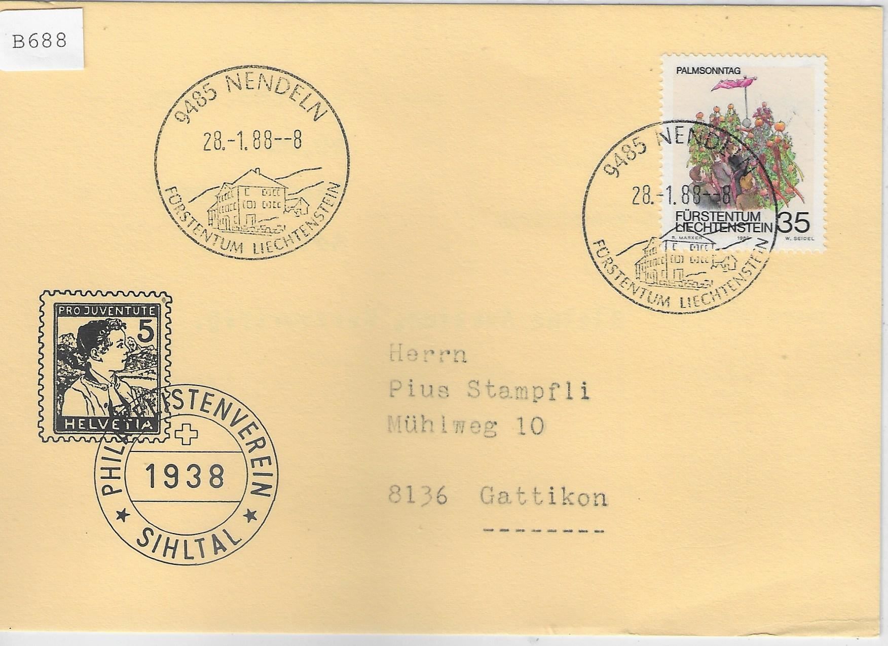 Tutti i francobolli: Werbestempel 9485 Nendeln FL 28.1.1988 – Usato da Ettingen venduto da Kartenplanet
