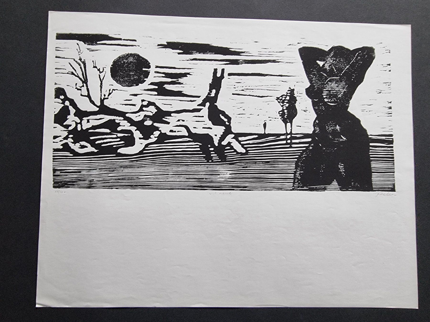 Xilografie: HOLZSCHNITT UNLESERLICH SIGNIERT NUMMERIERT – Usato da Gersau venduto da grafik-kunst 1