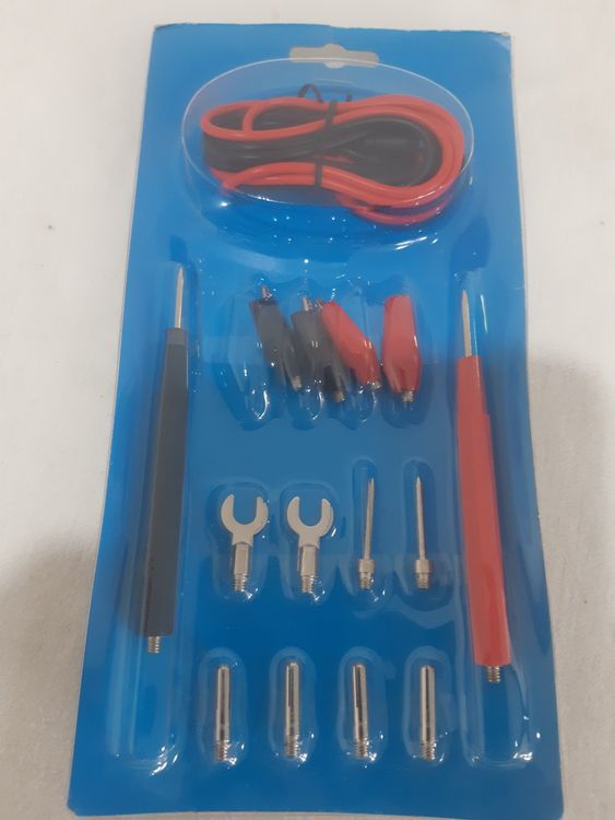 BINTA Multimeter Messleitungen Set 28-teilig – Mit Krokodilklemmen, Vergoldeten Prüfspitzen, Messhaken & Aufbewahrungstasche