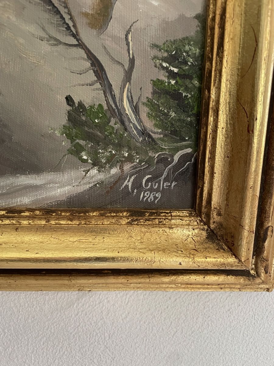 Dipinti: Gamsbild von H. Guler – Usato da Schmitten (Albula) venduto da an.am 2