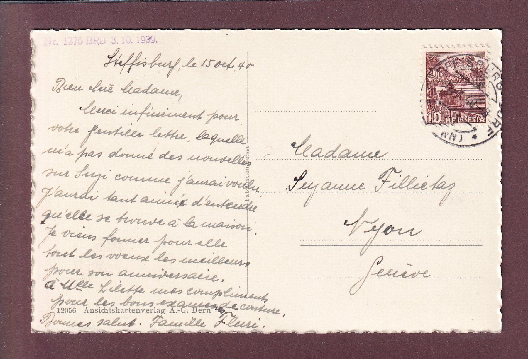 Cartes postales: THUNERSEE - Fischer - Alpen - 1940 – D'occasion à Pully par nicecards 1
