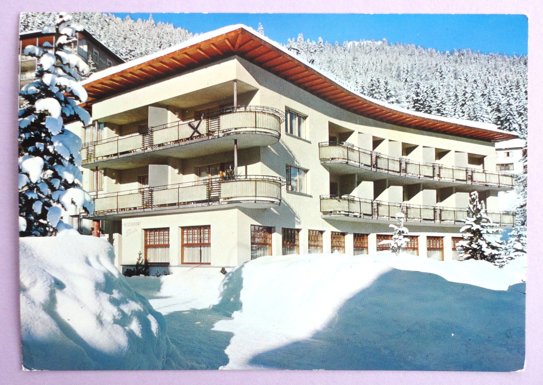 Cartoline postali: Pension Strela, Davos-Platz – Usato da Fétigny venduto da Billy2miny